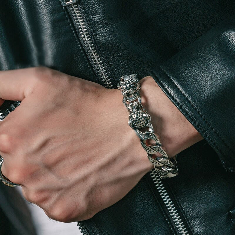 Leopard Pattern Healing Balance Chain Bracelet - Image 3