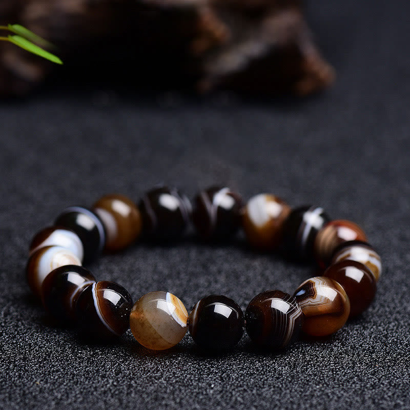 Tibetan Sardonyx Happiness Positive Bracelet - Image 9