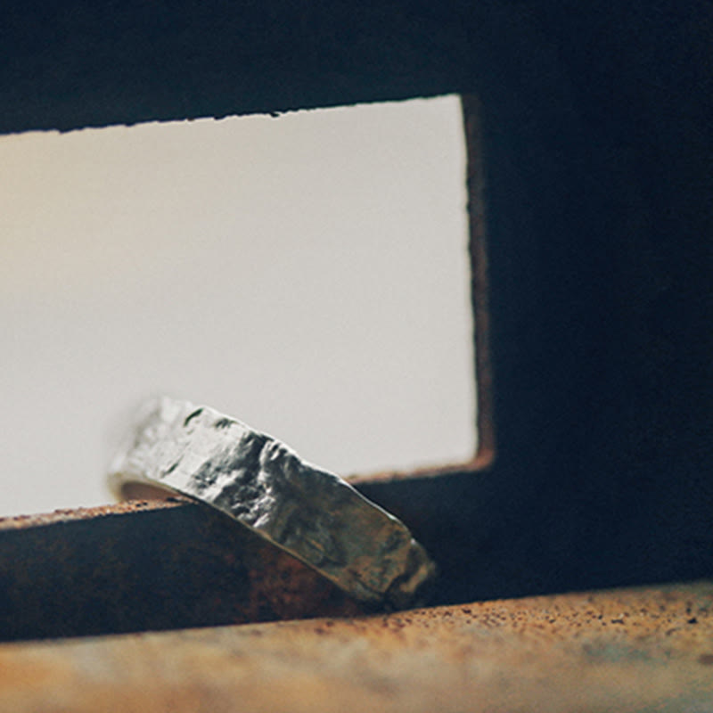 925 Sterling Silver Simple Design Blessing Couple Ring - Image 13