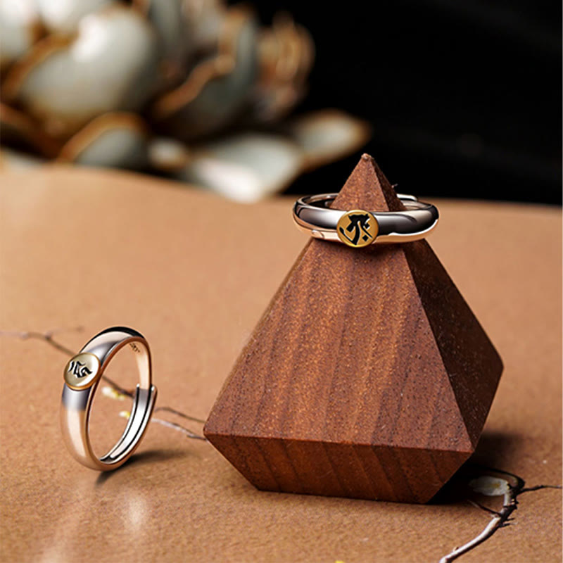 Tibetan Om Mani Padme Hum Carved Chinese Zodiac Natal Buddha Peace Ring - Image 44