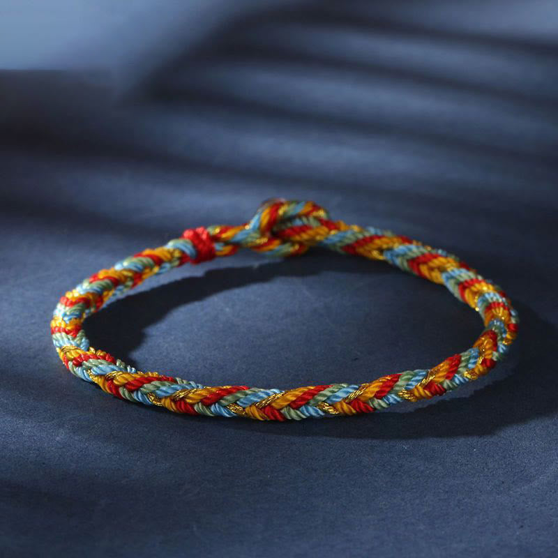 "May you be safe and sound all year round" Lucky Multicolored Bracelet - Image 6