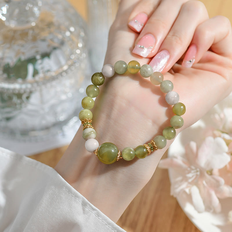 Green Grape Color Jade Abundance Bracelet - Image 13