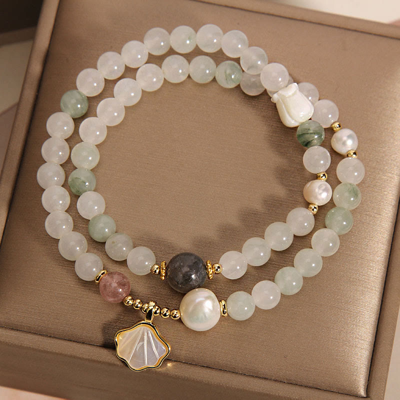 Double Layer Jade Shell Luck Bracelet - Image 4