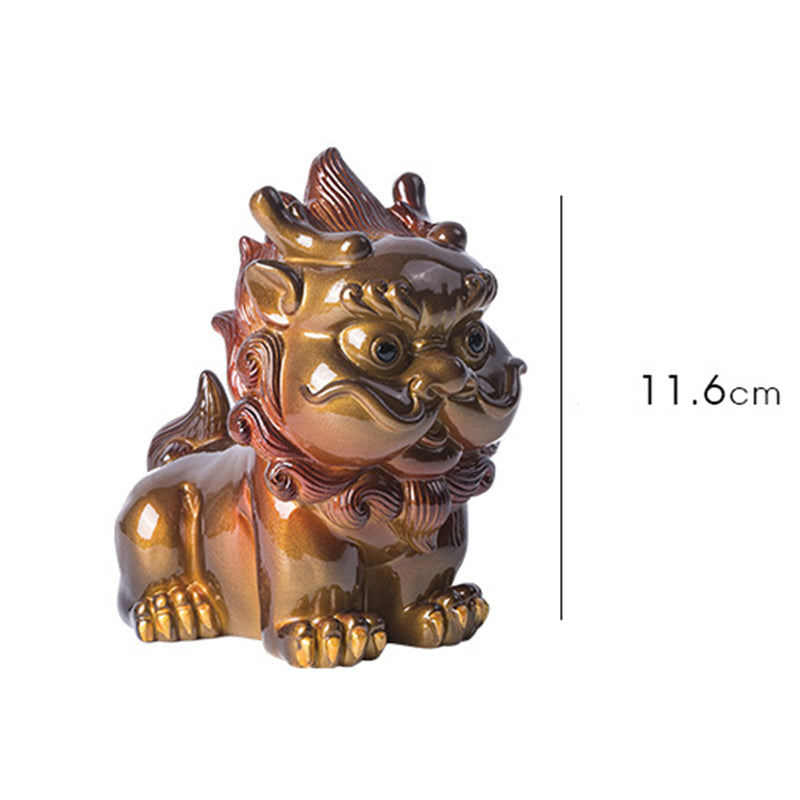 Color Changing Small PiXiu Resin Tea Pet Wealth Home Figurine Decoration - Image 15