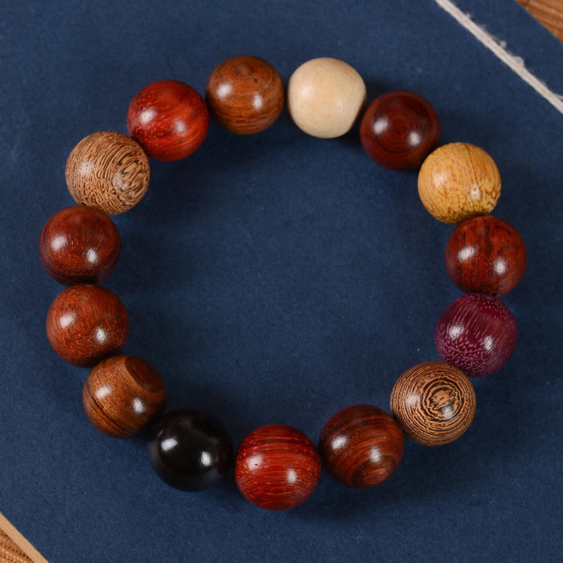 Multicolored Sandalwood Protection Healing Bracelet