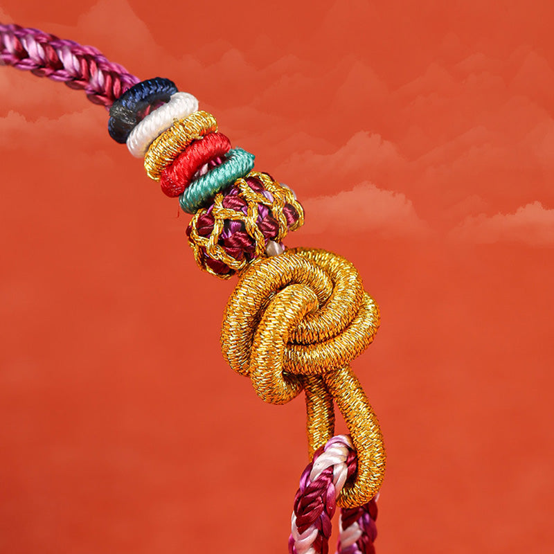 Handmade Dunhuang Colorful Rope Protection Braid String Bracelet - Image 7