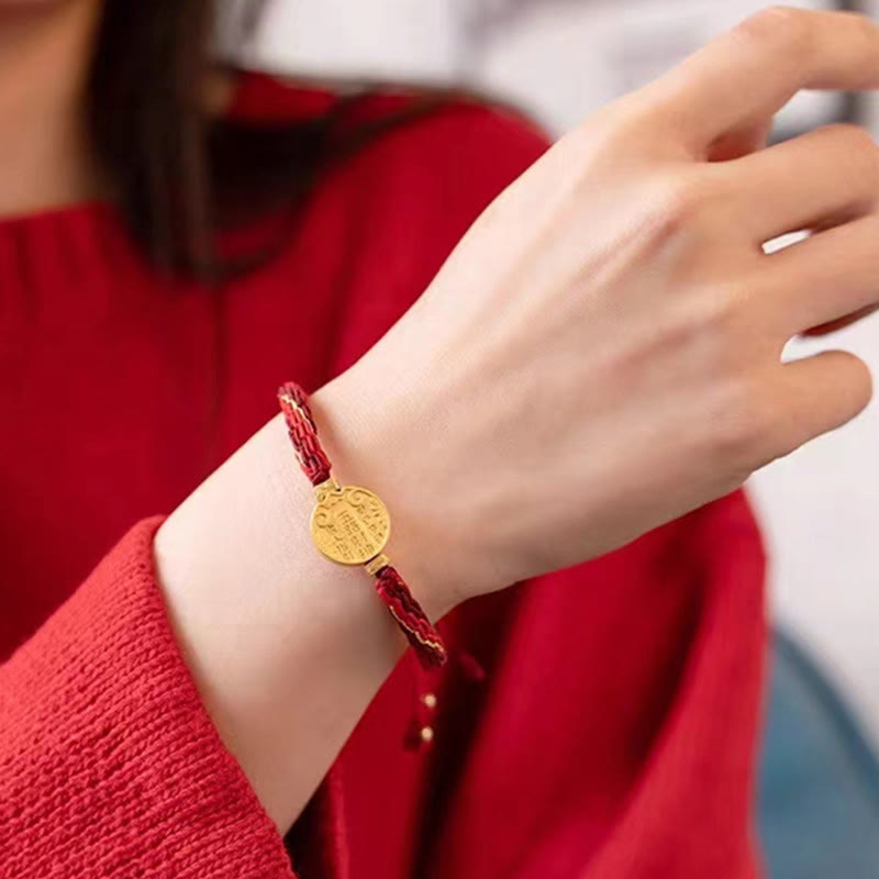 Five Directions Gods of Wealth Handmade Reincarnation Knot Protection String Braid Bracelet - Image 4