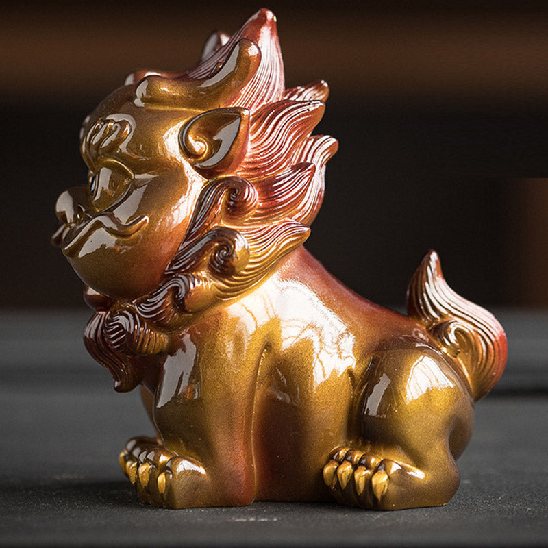 Color Changing Small PiXiu Resin Tea Pet Wealth Home Figurine Decoration - Image 10