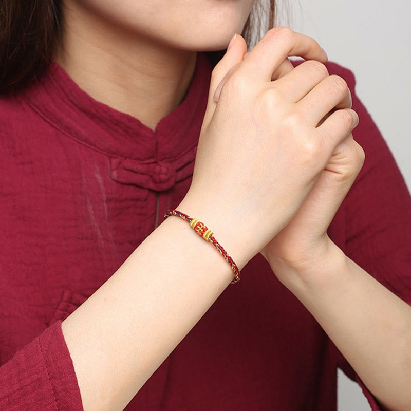 Handmade Colorful Rope King Kong Knot Braided Luck Bracelet - Image 10