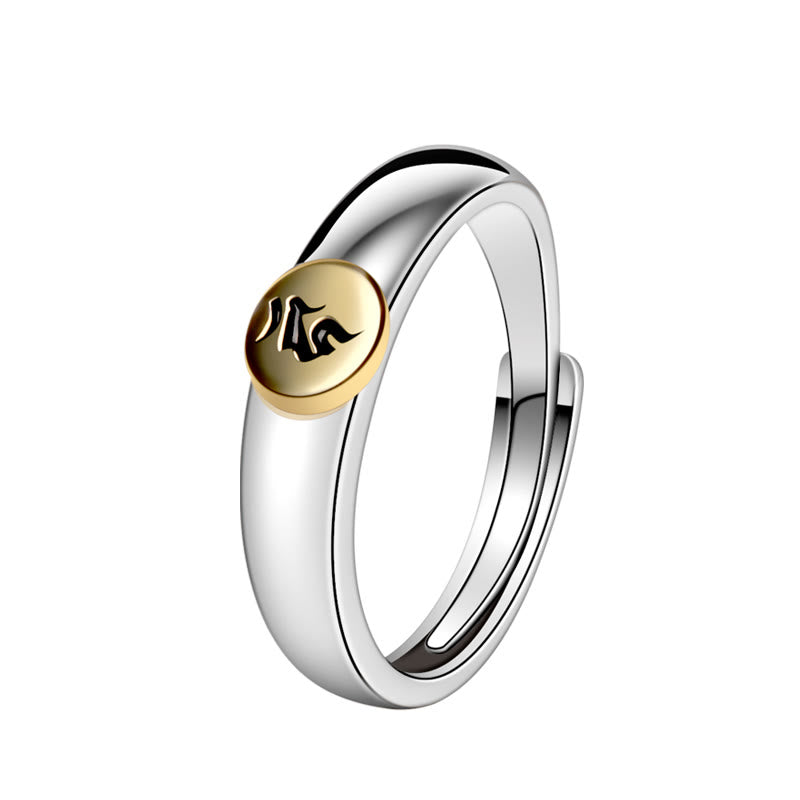 Tibetan Om Mani Padme Hum Carved Chinese Zodiac Natal Buddha Peace Ring - Image 34