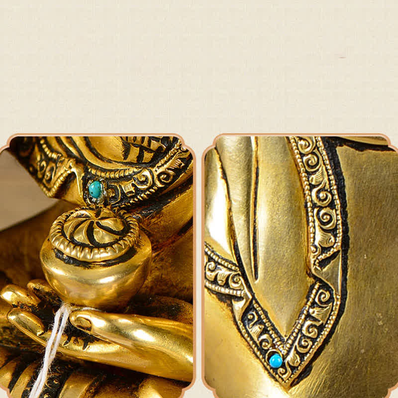 Shakyamuni Compassion Copper Statue Decoration - Image 12