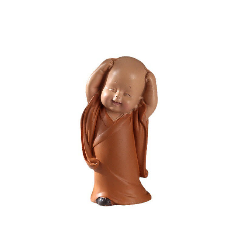 Small Mini Meditation Praying Monk Serenity Resin Home Decoration - Image 17
