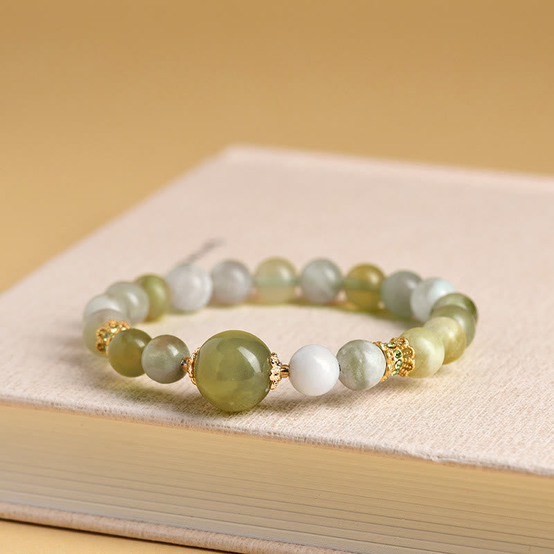 Green Grape Color Jade Abundance Bracelet - Image 7
