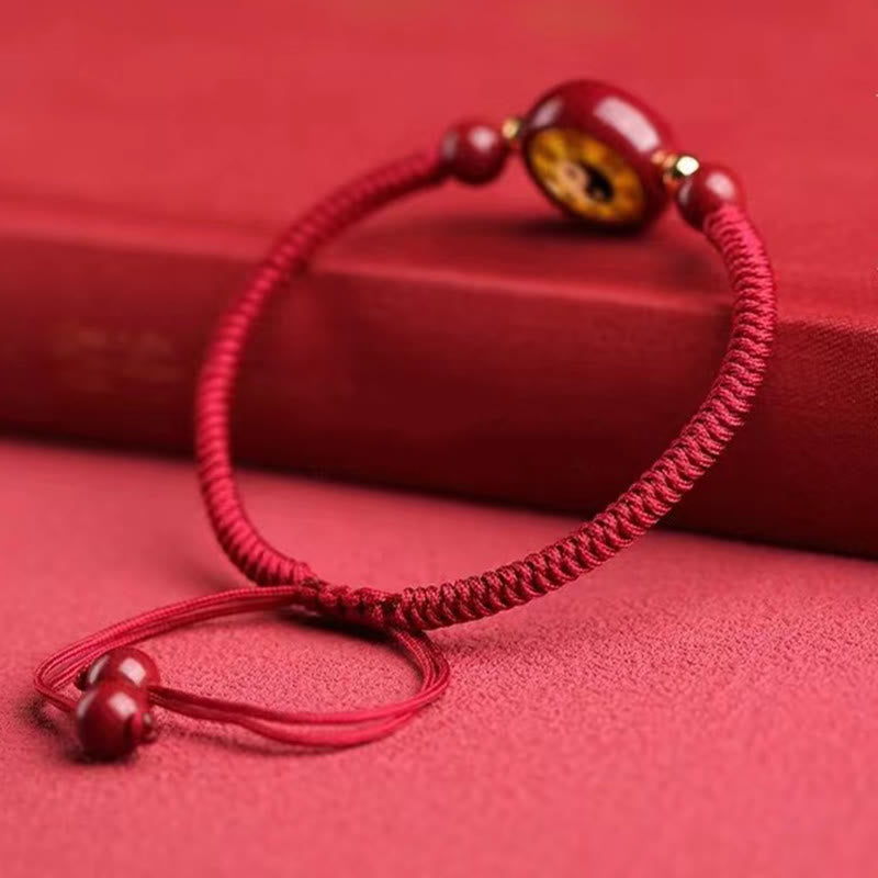 Lucky Cinnabar Red String Yin Yang Symbol Bagua Blessing Bracelet - Image 8