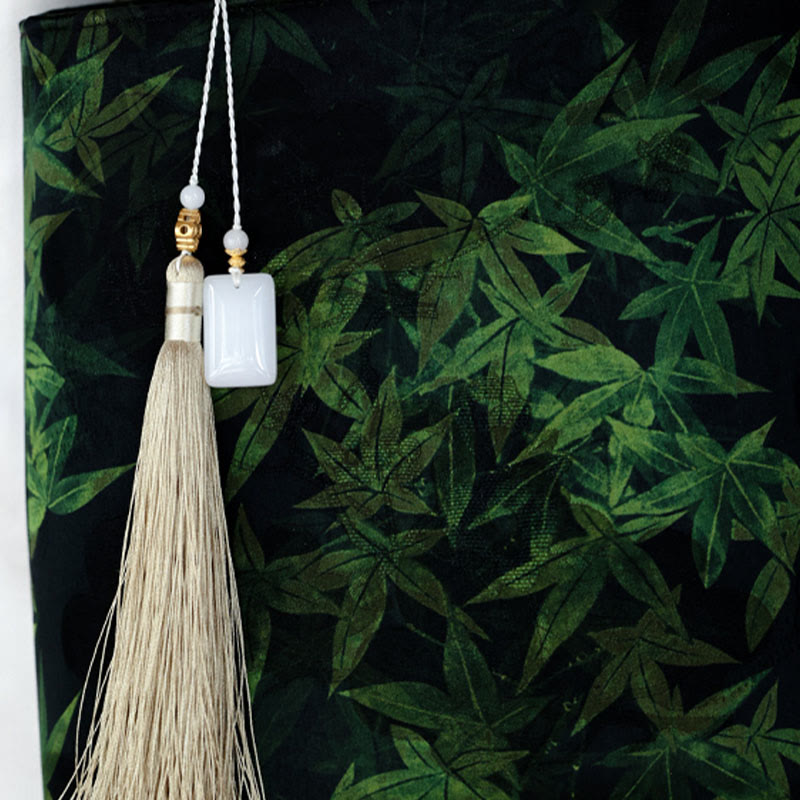 Bamboo Leaves Butterfly Koi Fish Bamboo Handles Handbag - Image 4