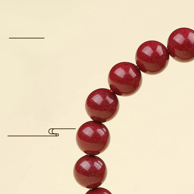 925 Sterling Silver Natural Cinnabar Four Beasts Blessing Bracelet - Image 18