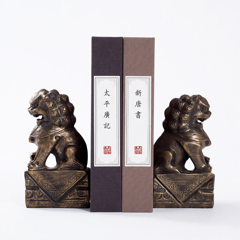 2Pcs Lion Statue Courage Strength Resin Home Office Decoration - Image 8
