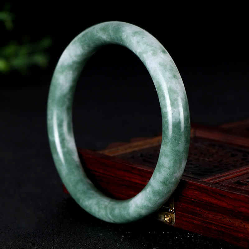 Natural Jade Luck Abundance Bangle Bracelet