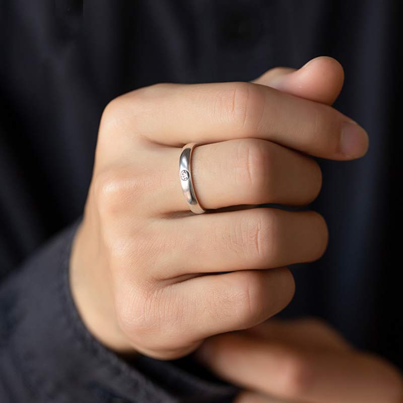 925 Sterling Silver Chinese Zodiac Natal Buddha Blessing Couple Ring - Image 7