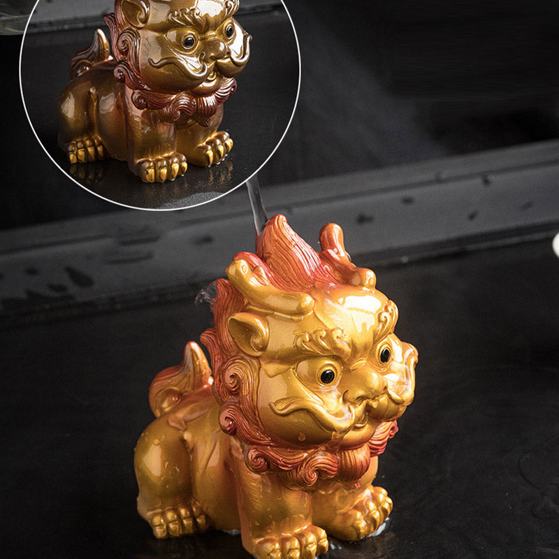 Color Changing Small PiXiu Resin Tea Pet Wealth Home Figurine Decoration - Image 6