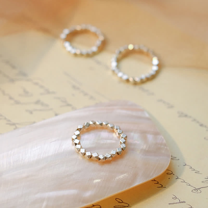 925 Sterling Silver Beaded Blessing Ring - Image 9