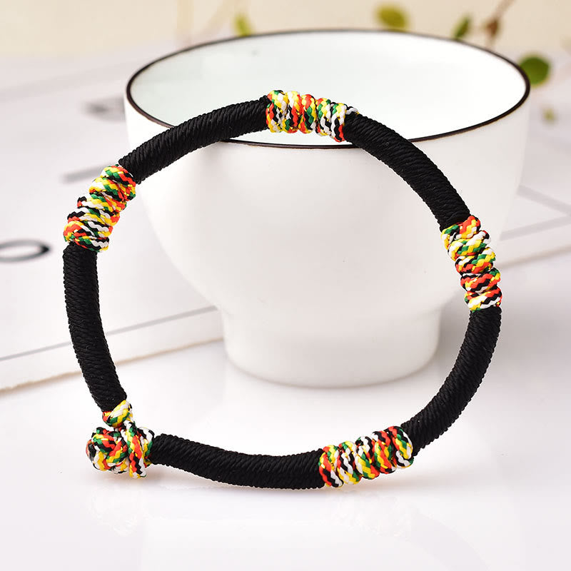 Tibetan Handmade Colorful King Kong Knot Lucky Protection Braid String Bracelet - Image 11