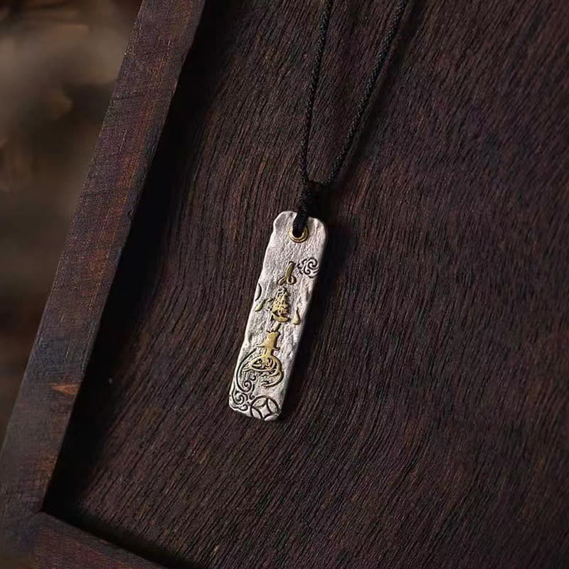 Making A Fortune Chinese Character Copper Coin Wealth Necklace Pendant