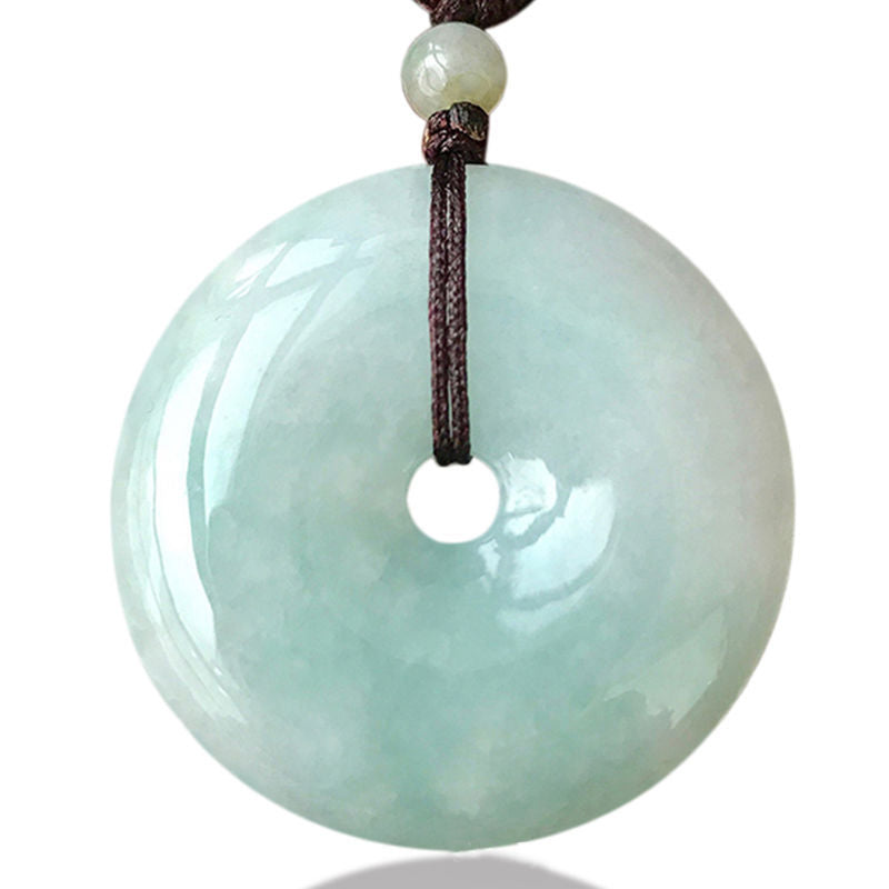 Round Jade String Luck Necklace Pendant - Image 7
