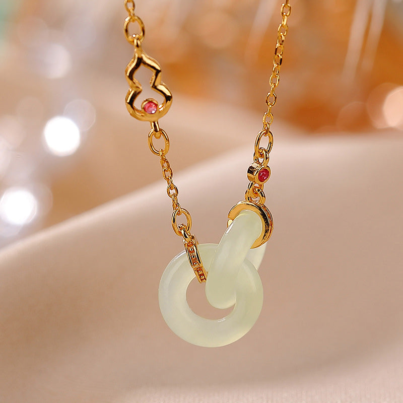 925 Sterling Silver Round Jade Luck Prosperity Necklace Chain Pendant - Image 7