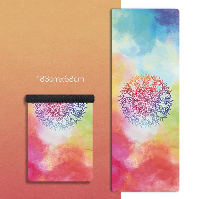 Tibetan Mandala Elephant Lotus Koi Fish Mindful Natural Rubber Yoga Mat Decoration - Image 16