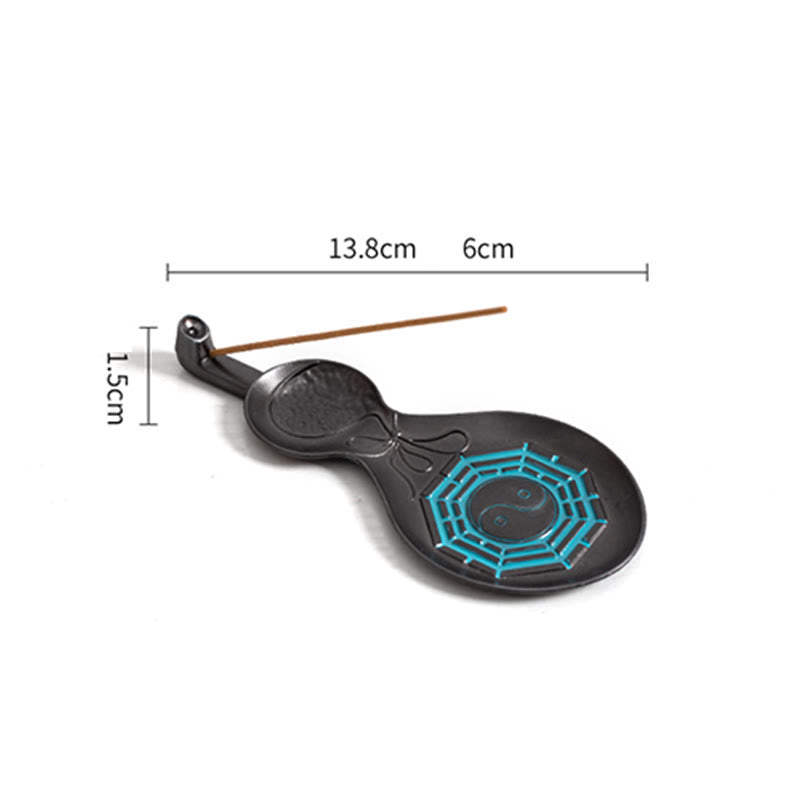 Gourd Yin Yang Bagua Copper Blessing Incense Burner Decoration - Image 11