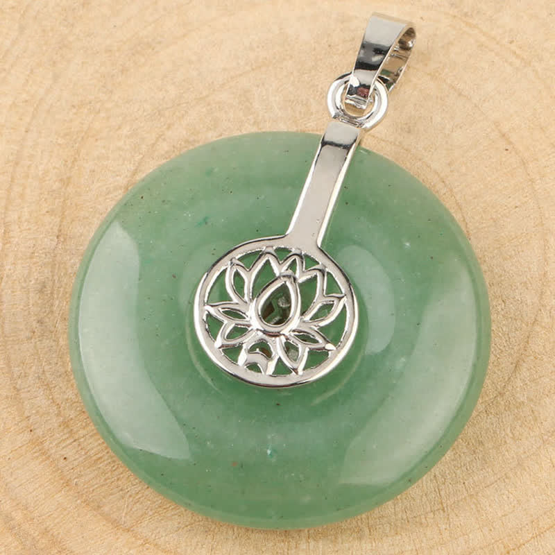 Various Crystal Amethyst Pink Crystal Lotus Healing Necklace Pendant - Image 26