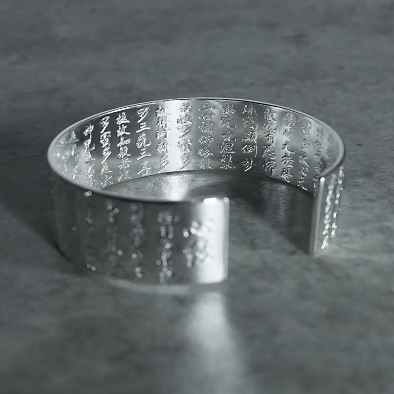 Tibetan Lotus White Copper Luck Bracelet - Image 13