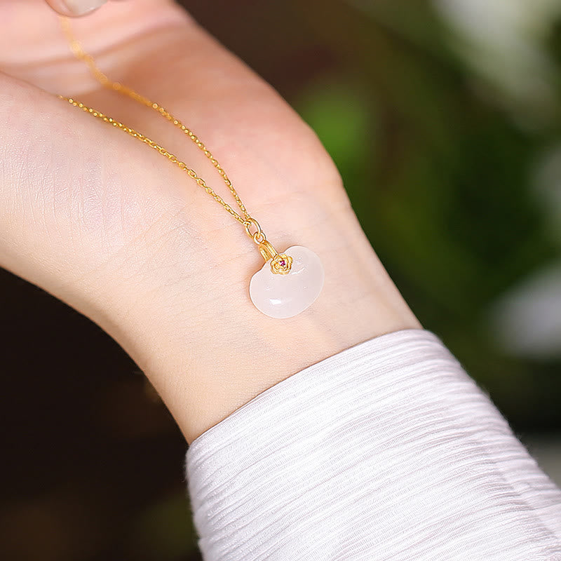 925 Sterling Silver Natural Hetian Jade Cyan Jade Luck Laughing Buddha Butterfly Necklace Pendant - Image 7