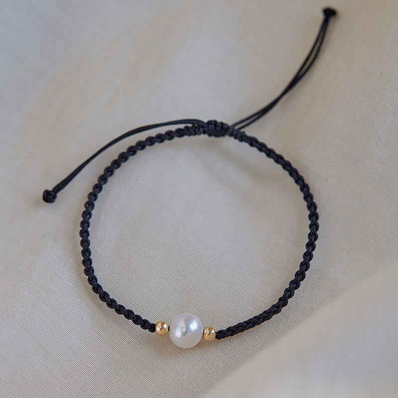 Natural Pearl Bead Luck Braid String Bracelet - Image 13