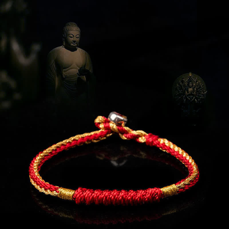 Tibetan Handmade Braid Luck String Protection Bracelet - Image 3