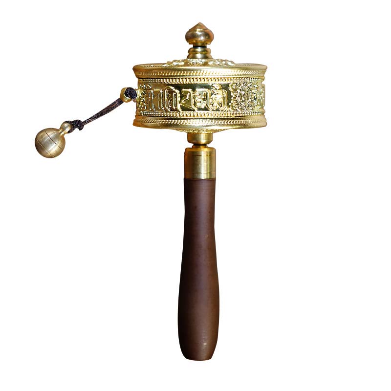 Tibetan Prayer Wheel Six True Words Sandalwood Healing Decoration - Image 8