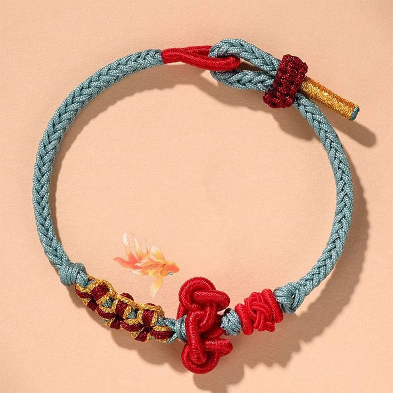 Handmade Wenchang Knot Luck Strength Braided Rope Bracelet