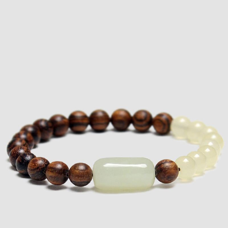 Jade Sandalwood Luck Abundance Bracelet