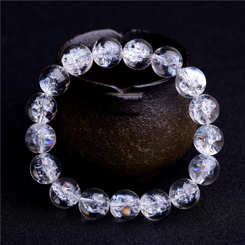 Natural White Crystal Protection Healing Bracelet - Image 3