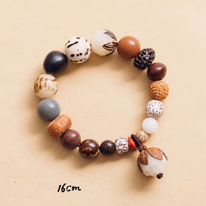 Bodhi Seed Lotus Wisdom Peace Wrist Mala Bracelet - Image 8