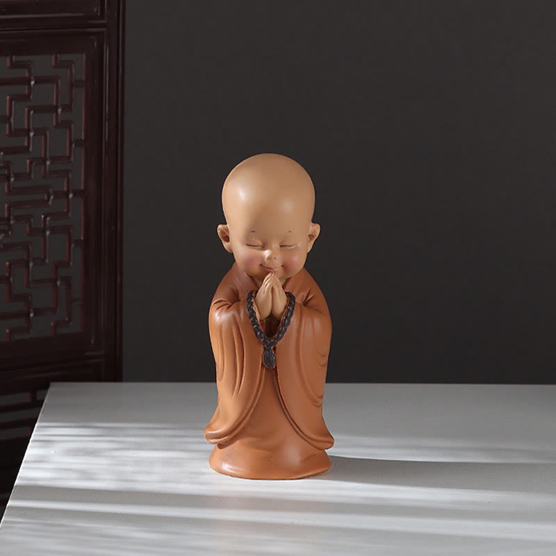 Small Mini Meditation Praying Monk Serenity Resin Home Decoration - Image 20