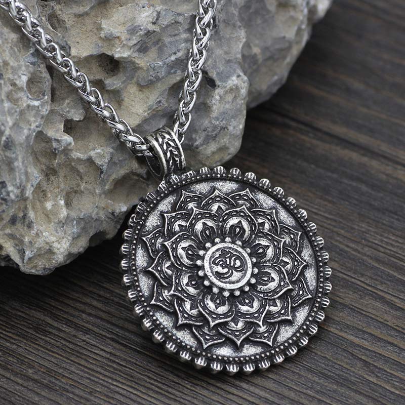 Six True Words Love Peace Flower Pattern Necklace (Extra 35% Off | USE CODE: FS35) - Image 3