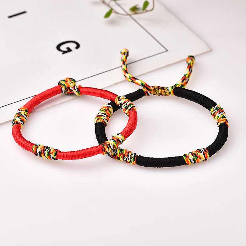 Tibetan Handmade Colorful King Kong Knot Lucky Protection Braid String Bracelet - Image 14