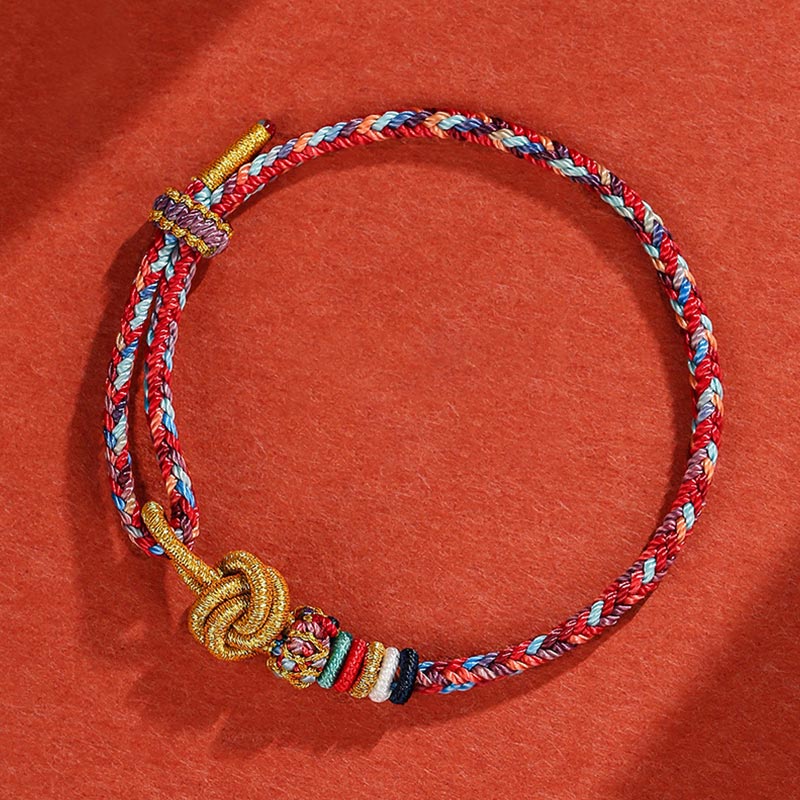 Handmade Dunhuang Colorful Rope Protection Braid String Bracelet - Image 15