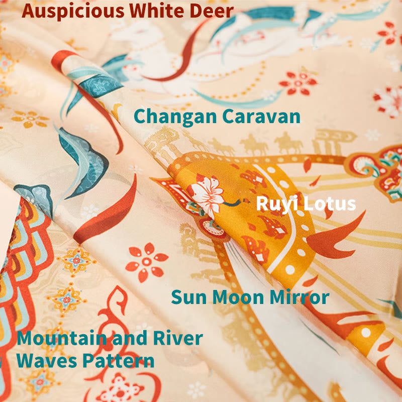 Dunhuang Riyue Mountain 100% Mulberry Silk Scarf Dunhuang Shawl - Image 6