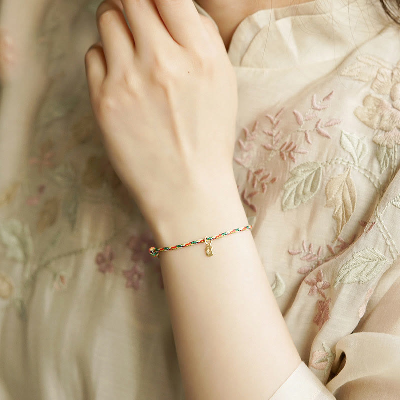 Auspicious Fu Character Peace And Joy Luck Handmade Multicolored Child Adult Bracelet - Image 8