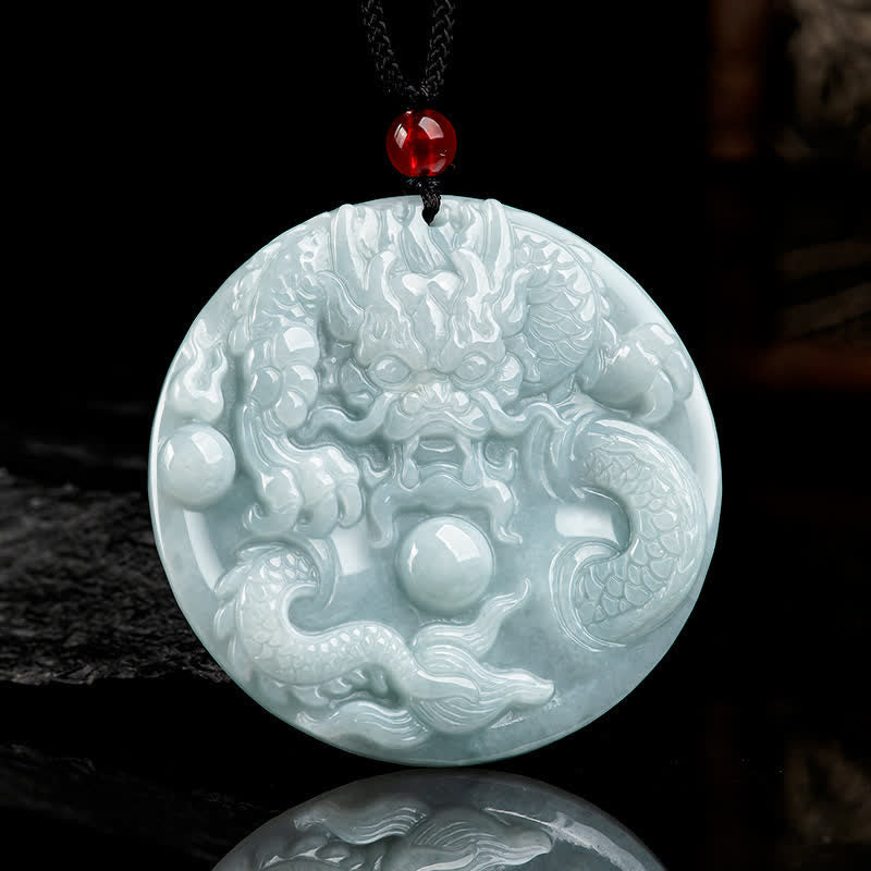 ❗❗❗A Flash Sale- Chinese Zodiac Dragon Jade Success Amulet String Necklace