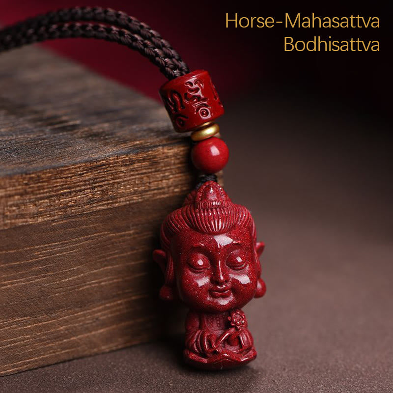 Chinese Zodiac Natal Buddha Natural Cinnabar Amulet Keep Away Evil Spirits Necklace Pendant - Image 17