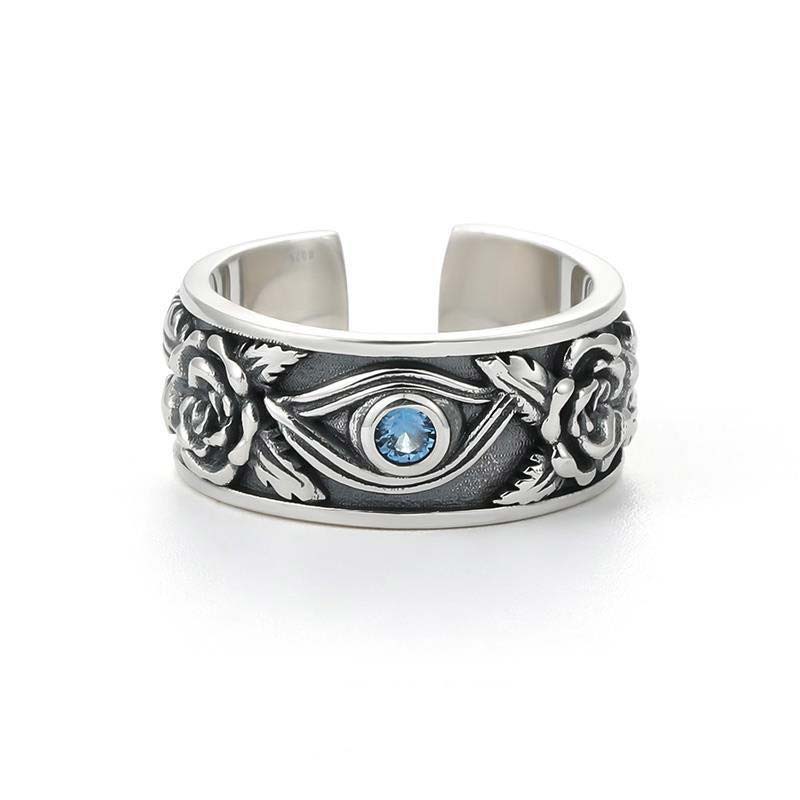 Eye Of Horus Crystal Protection Adjustable Ring - Image 9